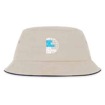 Heal The World - Kids’ Bucket Hat - ecru/navy - Front