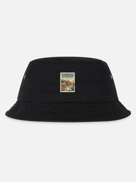 Hamburg Vintage Fischmarkt - Kinder Bucket Hat - Schwarz