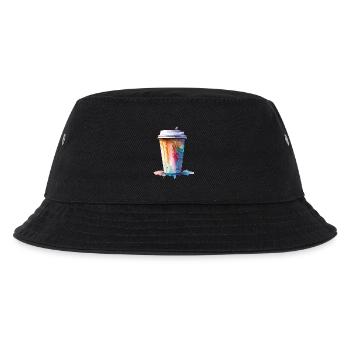 Cappuccino Kaffee Becher Kunst - Kinder Bucket Hat - Schwarz - Vorne