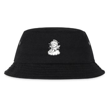 Rage Gaming Cherub – Wütender Engel zockt - Kinder Bucket Hat - Schwarz - Vorne