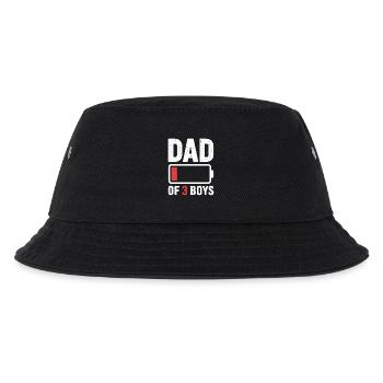 Vater von 3 Boys Pride - Kinder Bucket Hat - Schwarz - Vorne