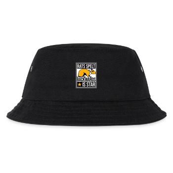 Rats Spelt Backwards Is Star Lustiger Ratte Spruch - Kinder Bucket Hat - Schwarz - Vorne