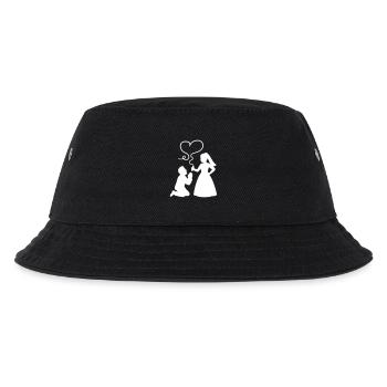 Brautpaar Ehepaar Hochzeit - Kinder Bucket Hat - Schwarz - Vorne