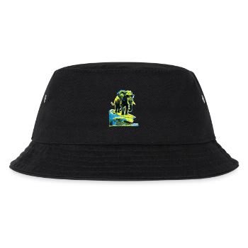 Elefant Surfer - Kinder Bucket Hat - Schwarz - Vorne