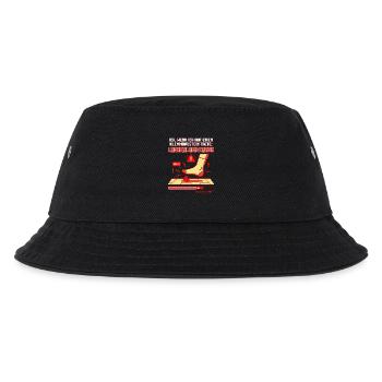 Klemmbaustein Schmerz Systemabsturz Pixel Design - Kinder Bucket Hat - Schwarz - Vorne