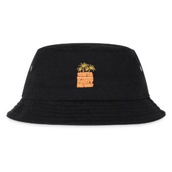 Kreta Palmen Party Schriftzug - Kinder Bucket Hat - Schwarz - Vorne
