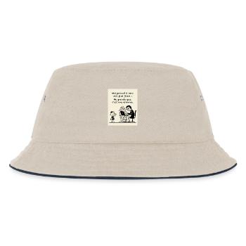 Grandir Est Une Arnaque Humour - Kinder Bucket Hat - Natur/Navy - Vorne