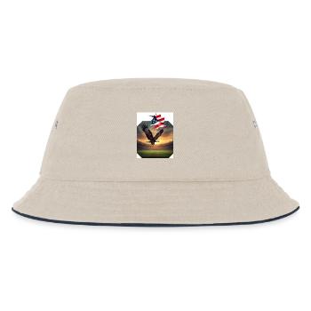 Patriotischer Adler im Stadion - Kinder Bucket Hat - Natur/Navy - Vorne
