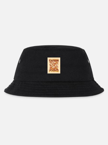 FLOWER POWER - Kinder Bucket Hat - Schwarz