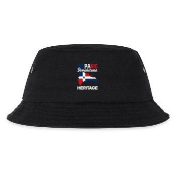 Dominikanische Republik Flagge Dom Rep Stolz - Kinder Bucket Hat - Schwarz - Vorne