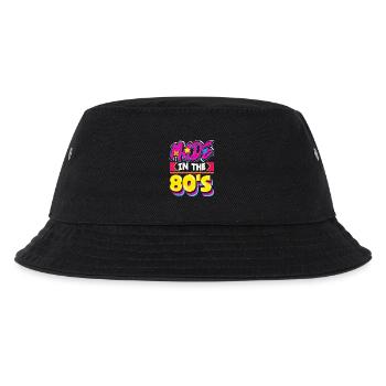 Retro Back to the 80s Vintage Design - Kinder Bucket Hat - Schwarz - Vorne