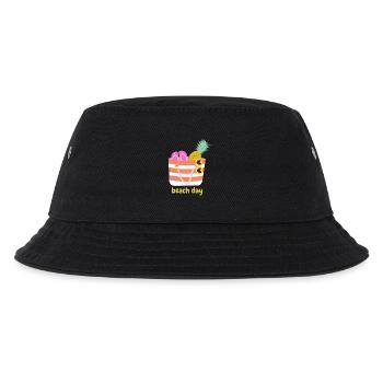 Beach day - Kinder Bucket Hat - Schwarz - Vorne