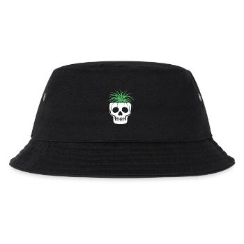 Skull Skull Botany Terrarium Mushrooms Macabre - Kids’ Bucket Hat - black - Front
