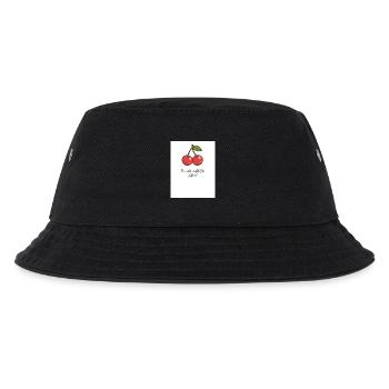 Kirsch-Vibes Süße Momente - Kinder Bucket Hat - Schwarz - Vorne