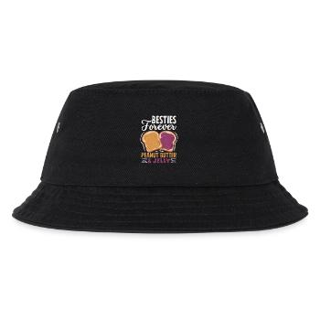 Erdnussbutter & Marmelade Partnerlook Design - Kinder Bucket Hat - Schwarz - Vorne