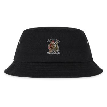 Bin gleich fertig Faultier - Kinder Bucket Hat - Schwarz - Vorne