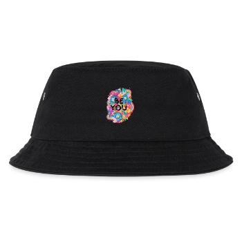 diversity colorful CSD flowers hippi You gay LGBTQ+ tran - Kids’ Bucket Hat - black - Front