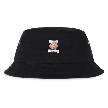 Bin im Metting Mettbrötchen - Kinder Bucket Hat - Schwarz - Vorne