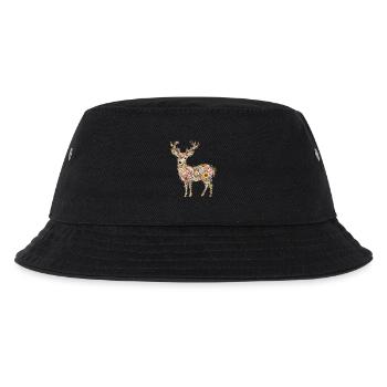 Rook Deer | Floral deer made of wildflowers - Kids’ Bucket Hat - black - Front