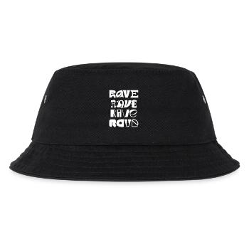 Rave Typography - Kids’ Bucket Hat - black - Front