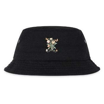 Fleurs de tulipes vintage et papillons - Bob Enfant - noir - Devant