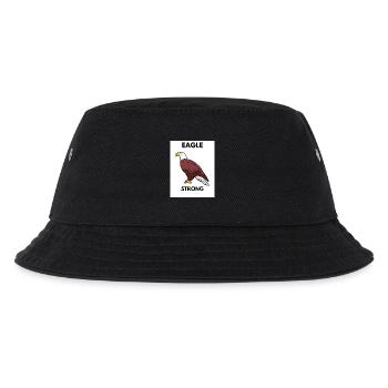 Eagle Strong Grafikthema - Kinder Bucket Hat - Schwarz - Vorne