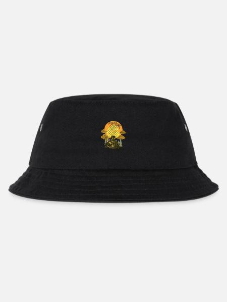 Café & Bar Tirkku – Goldwiesel auf dem Fahrrad - Kinder Bucket Hat - Schwarz