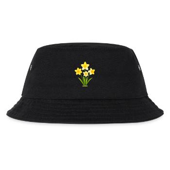 Narzissen - Kinder Bucket Hat - Schwarz - Vorne