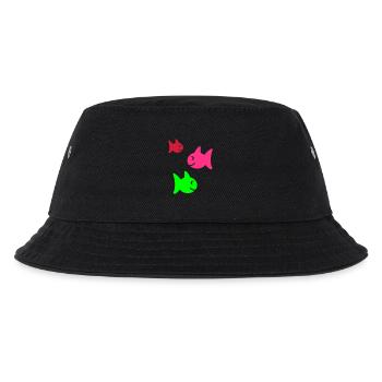 fische - Kinder Bucket Hat - Schwarz - Vorne