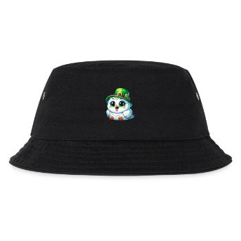 St. Patrick's Cute Snowy Owl - Kids’ Bucket Hat - black - Front