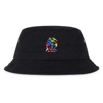 No fins no future Regenbogenfarben - Kinder Bucket Hat - Schwarz - Vorne