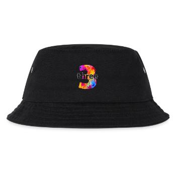THREE 3 YEAR BOY 3RD BIRTHDAY - Kids’ Bucket Hat - black - Front