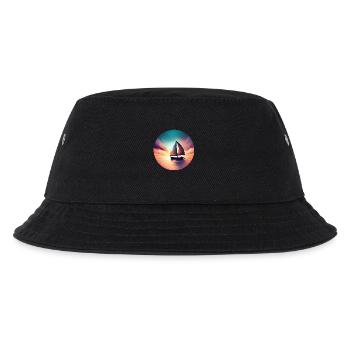 Segelboot segelt in den Sonnenuntergang Schöne - Kinder Bucket Hat - Schwarz - Vorne