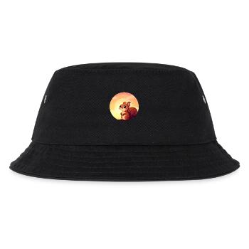 Eichhörnchen Rundes Sunset Design - Kinder Bucket Hat - Schwarz - Vorne