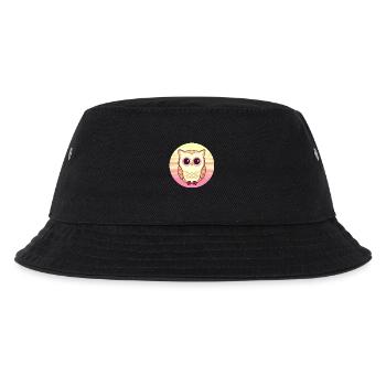 Eule Sunset Design - Kinder Bucket Hat - Schwarz - Vorne