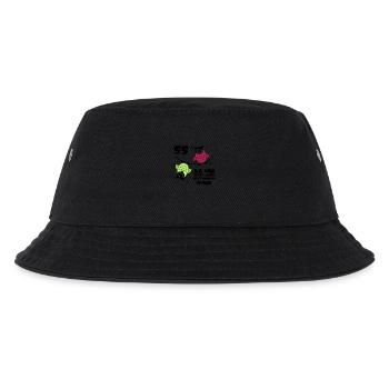55. Geburtstag - Eulen "na und" - Kinder Bucket Hat - Schwarz - Vorne