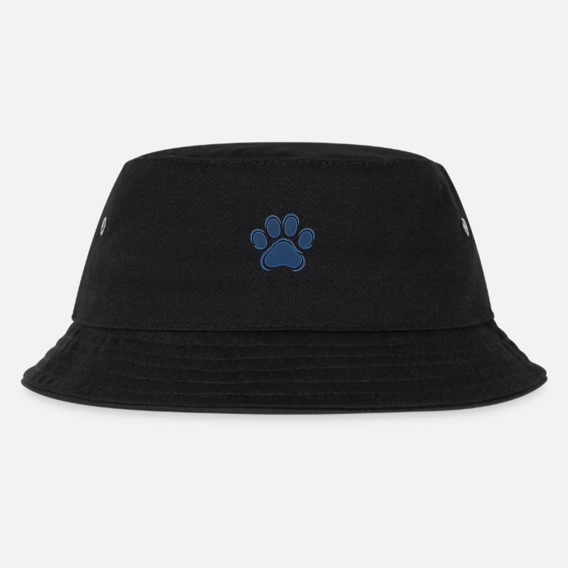 Pfote blau - Kinder Bucket Hat - Schwarz