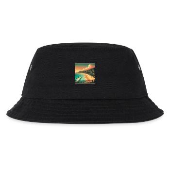 Nacpan Beach Retro 70er Grunge Vulkan - Kinder Bucket Hat - Schwarz - Vorne