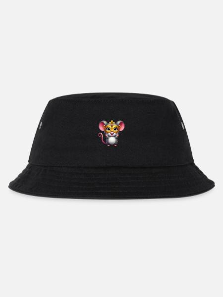 Mardi Gras Maus Ratte Maske Fasching - Kinder Bucket Hat - Schwarz
