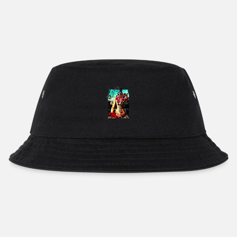guitar hips - Kids’ Bucket Hat - black