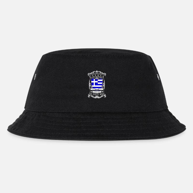 Greece - Griechenland - Kinder Bucket Hat - Schwarz