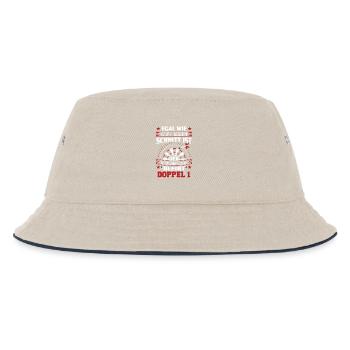 DART EGAL WIE GUT DEIN SCHNITT IST ENDBOSS D1 - Kinder Bucket Hat - Natur/Navy - Vorne