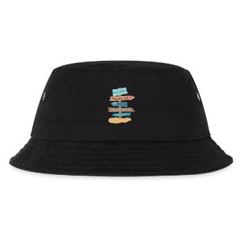 Urlaub - Kinder Bucket Hat - Schwarz - Vorne