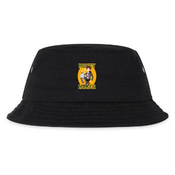 Junger Businessmann mit Laptop und Drehstuhl - Kinder Bucket Hat - Schwarz - Vorne