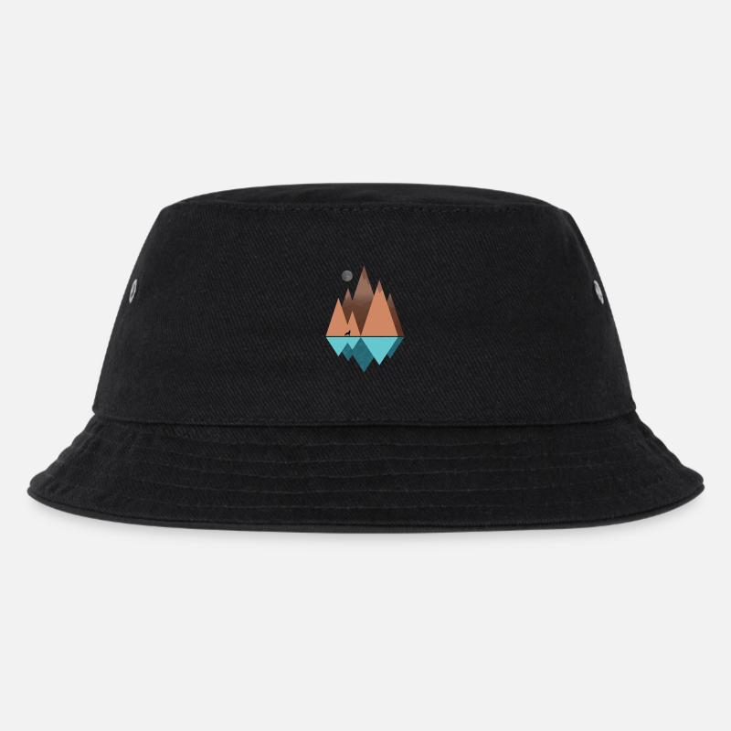 L.mountain - Kinder Bucket Hat - Schwarz
