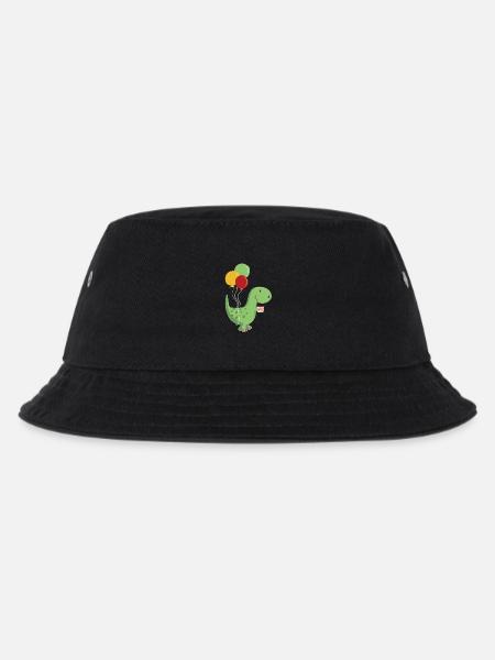 Happy Birthday -Geburtstag Junge T Rex Dinosaurier - Kinder Bucket Hat - Schwarz