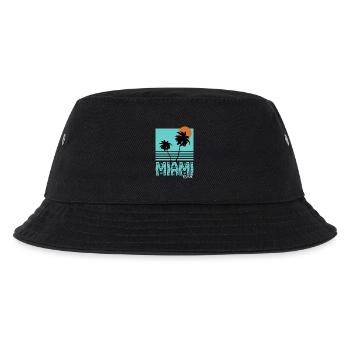 Miami Florida Palmen Sonne Geschenkidee - Kinder Bucket Hat - Schwarz - Vorne