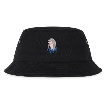 Delphin Meer Strand Spritzer - Kinder Bucket Hat - Schwarz - Vorne