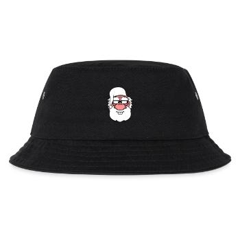 face head grandpa old grandfather pajamas coat - Kids’ Bucket Hat - black - Front