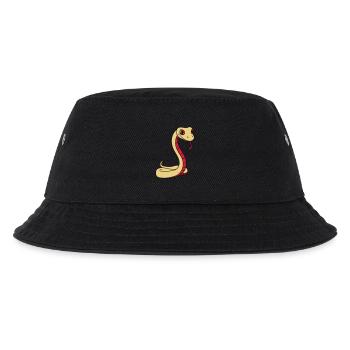 schlange gesicht kopf gecko eidechse echse reptil - Kinder Bucket Hat - Schwarz - Vorne
